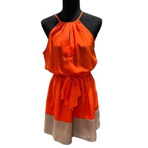 Express orange colorblock‎ dress
Size medium